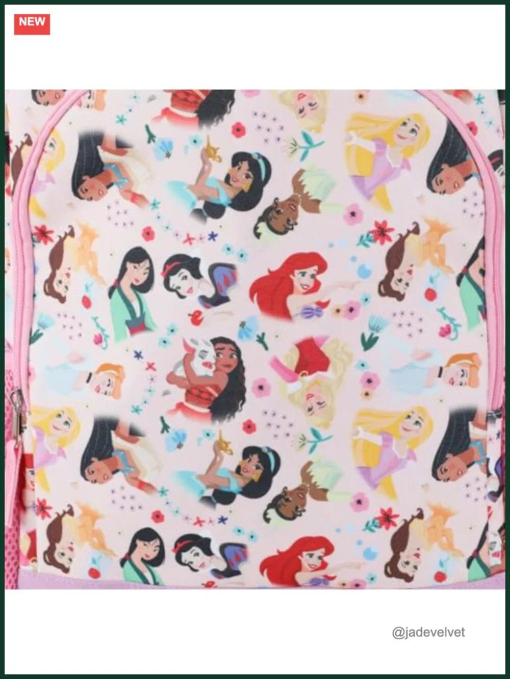 Kids' Backpack with Iconic Disney Princess All-Over Print 14 Inch Daypack